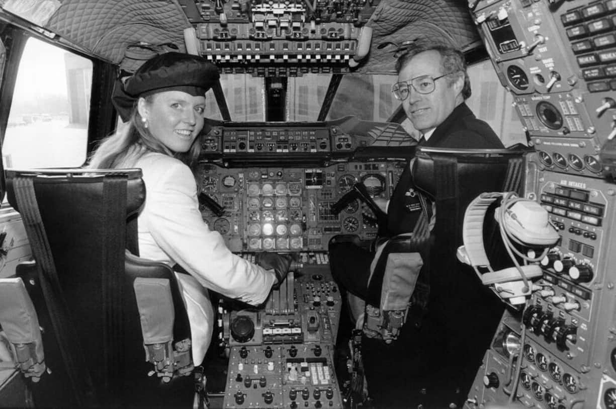 Sarah Ferguson in der Concorde