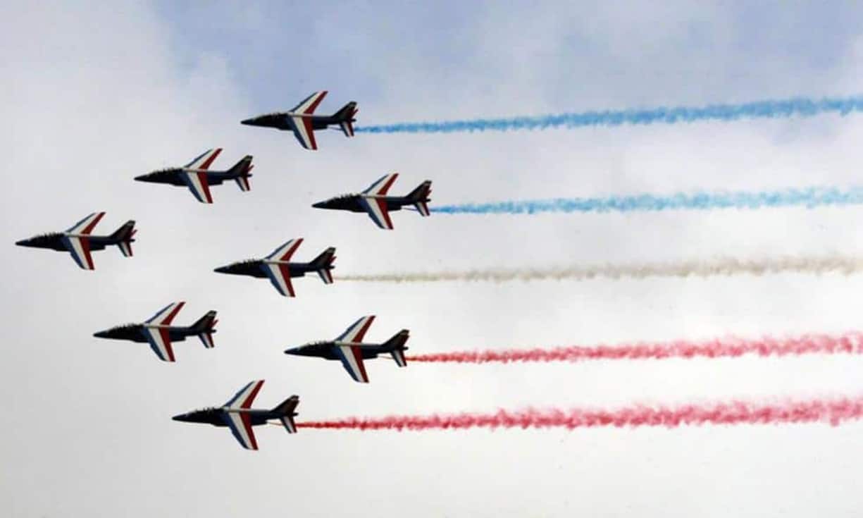 Die Patrouille de France am Eröffnungstag.