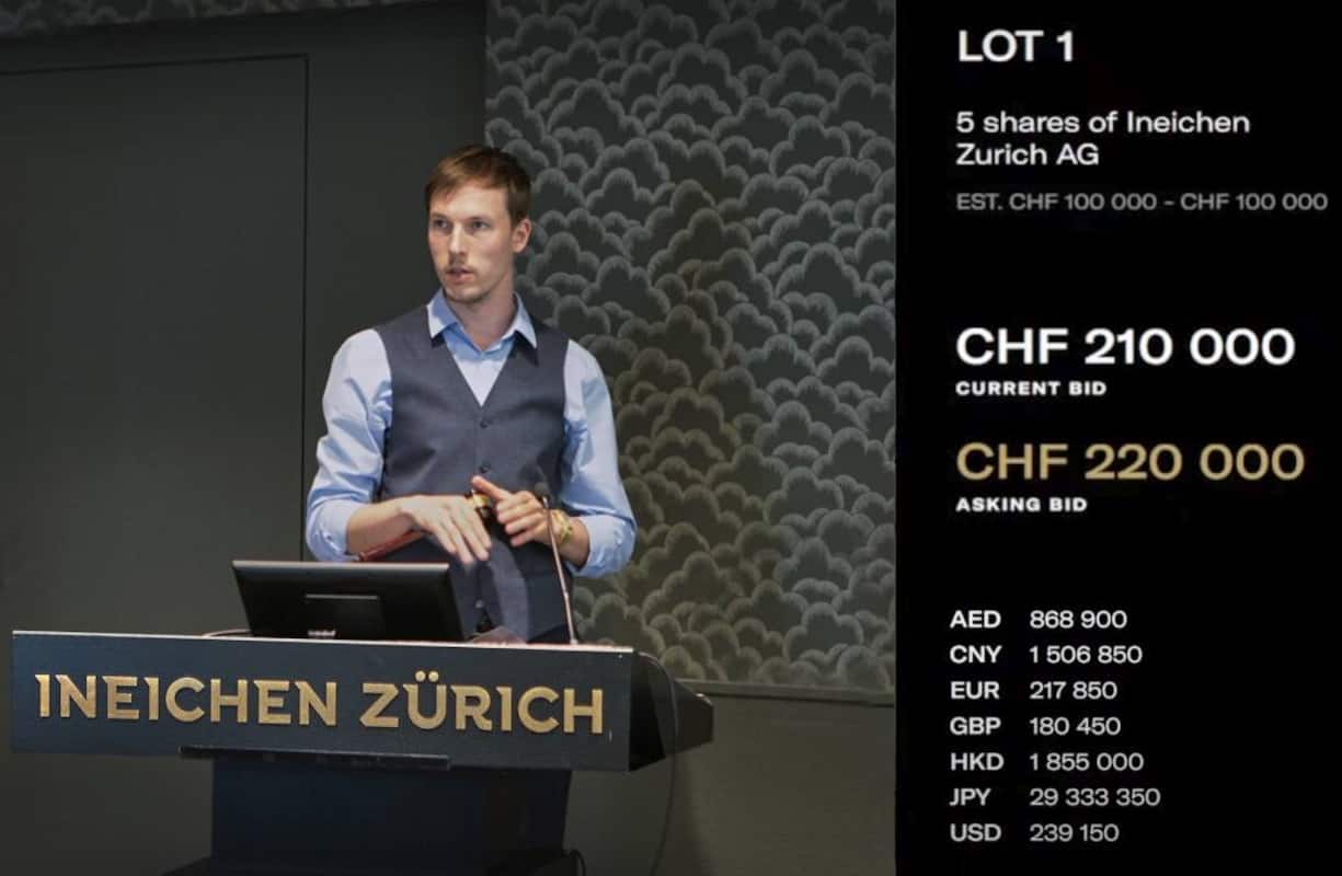 1. Artemy Lechbinsky bei der ersten Versteigerung im Mai