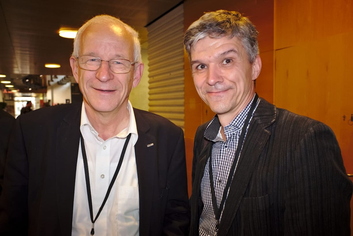 Ralph Eichler, Präsident, «Schweizer Jugend forscht»;
Philip Zollinger, Inhaber, Evocean GmbH (v.l.n.r.)