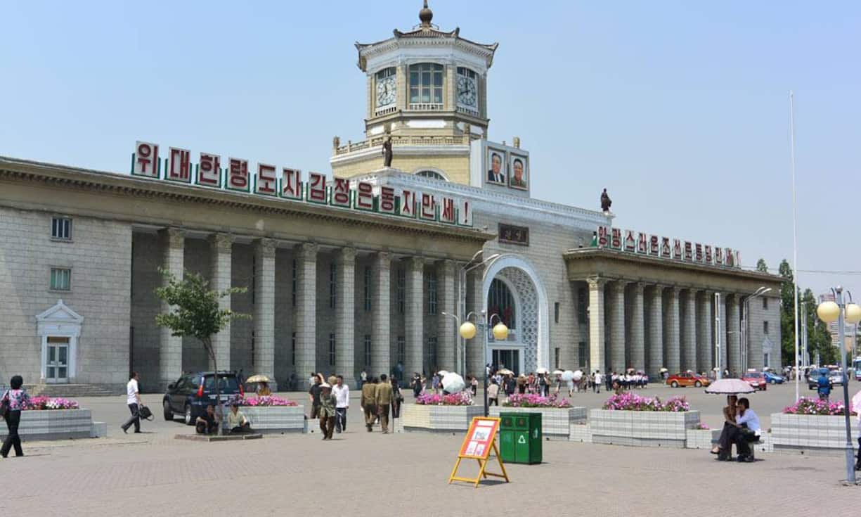 Der Hauptbahnhof in Pjöngjang.   Ruedi Bless