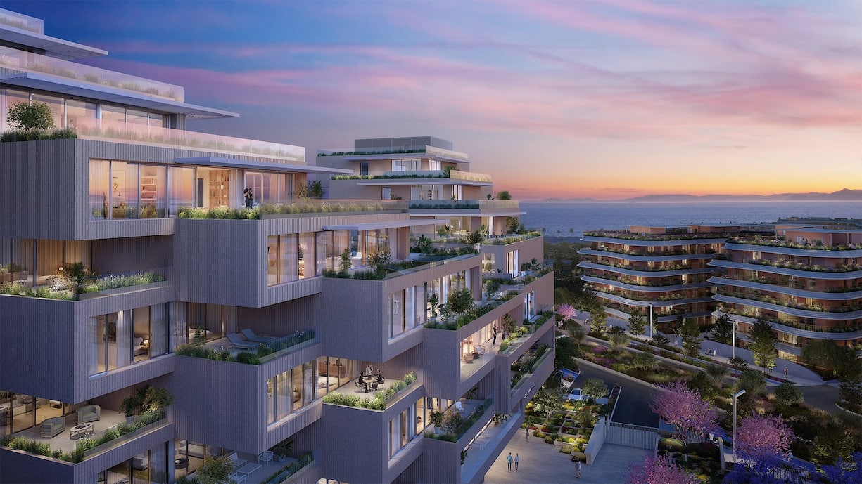 Gebäude von «Little Athens» in der Überbauung «The Ellinikon» in Athen (Visualisierung: Lamda Development).