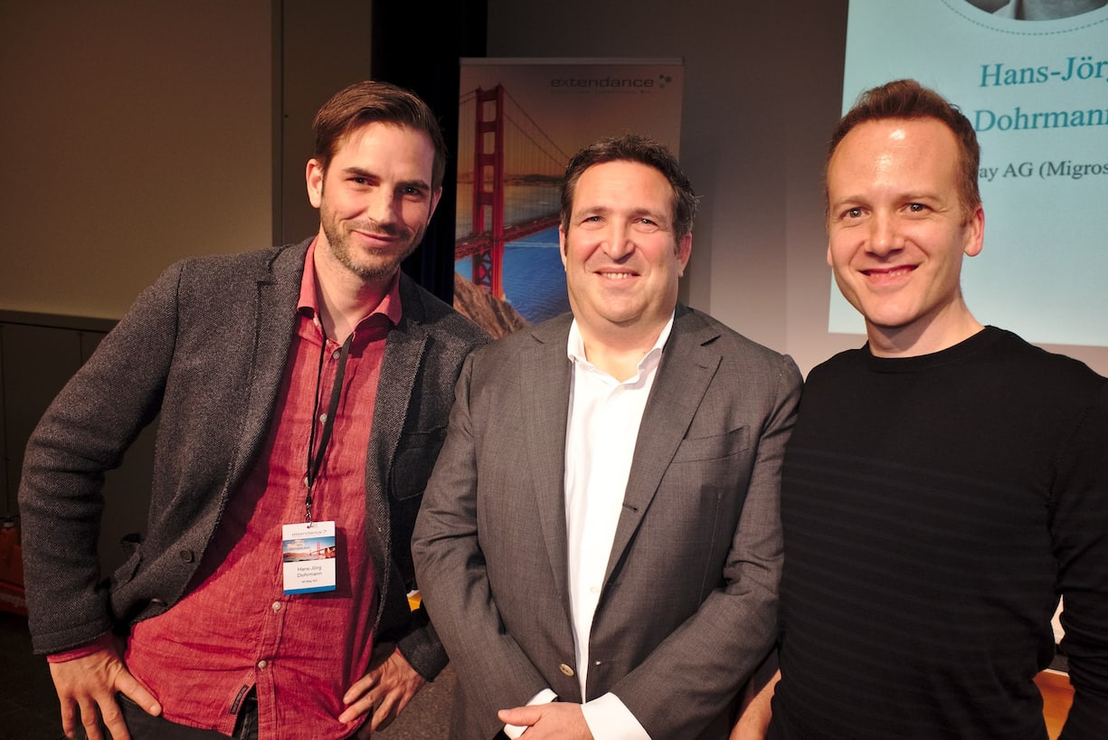 Hans-Jörg Dohrmann, CEO, m-Way AG (Migros Gruppe);
Daniel Gutenberg, Partner, VI Partners;
Rasoul Jalali, General Manager DACH, Uber (v.l.n.r.)