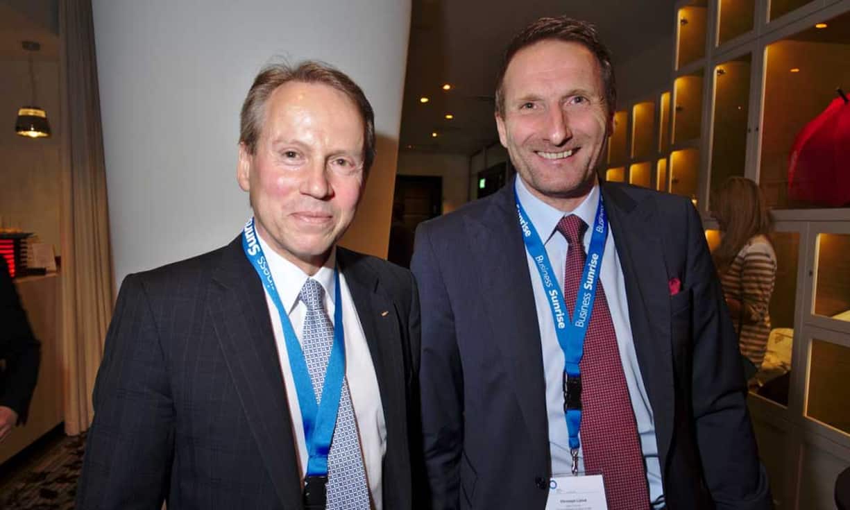 Paul Zumbühl, CEO Worldwide Group, Interroll Management AG;
Christoph Lüönd, Sales Director, Oracle (Software) Schweiz GmbH