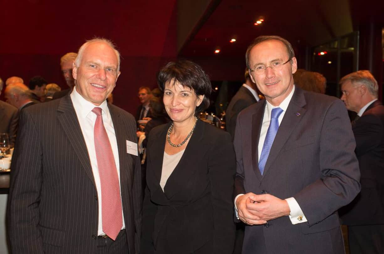 Hans Hess, economiesuisse; Doris Leuthard, Bundesrätin; Othmar Karas, Vizepräsident des europäischen Parlaments
