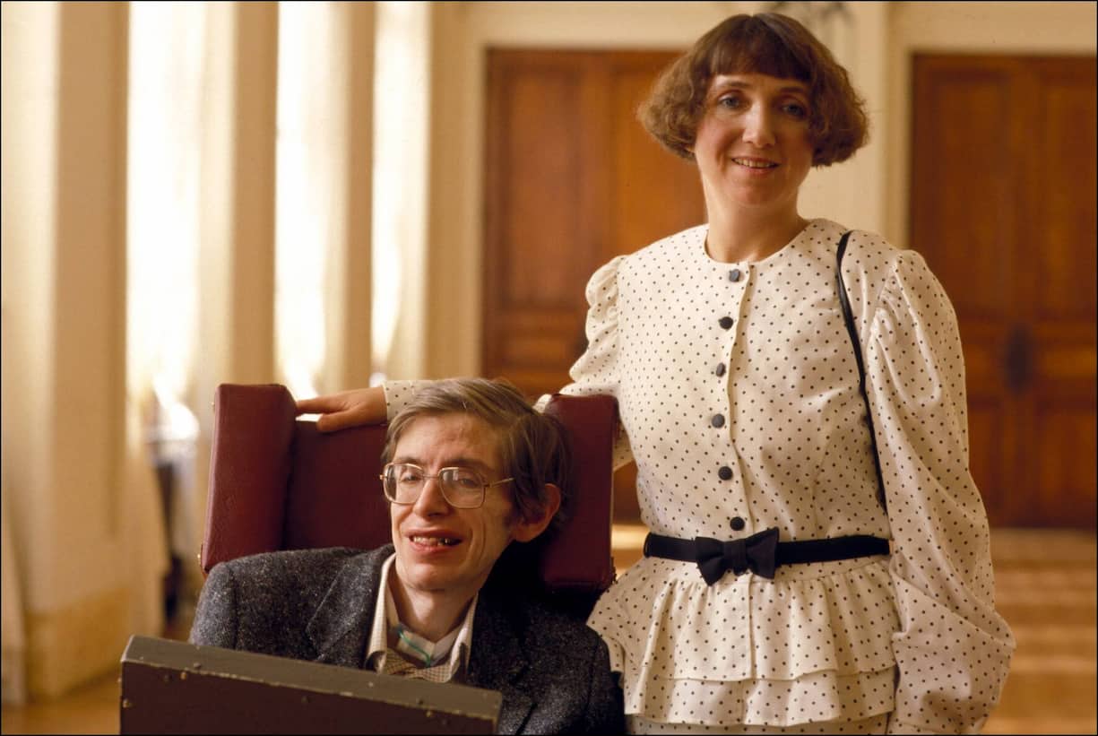 Stephen Hawking mit seiner ersten Frau Jane 1989