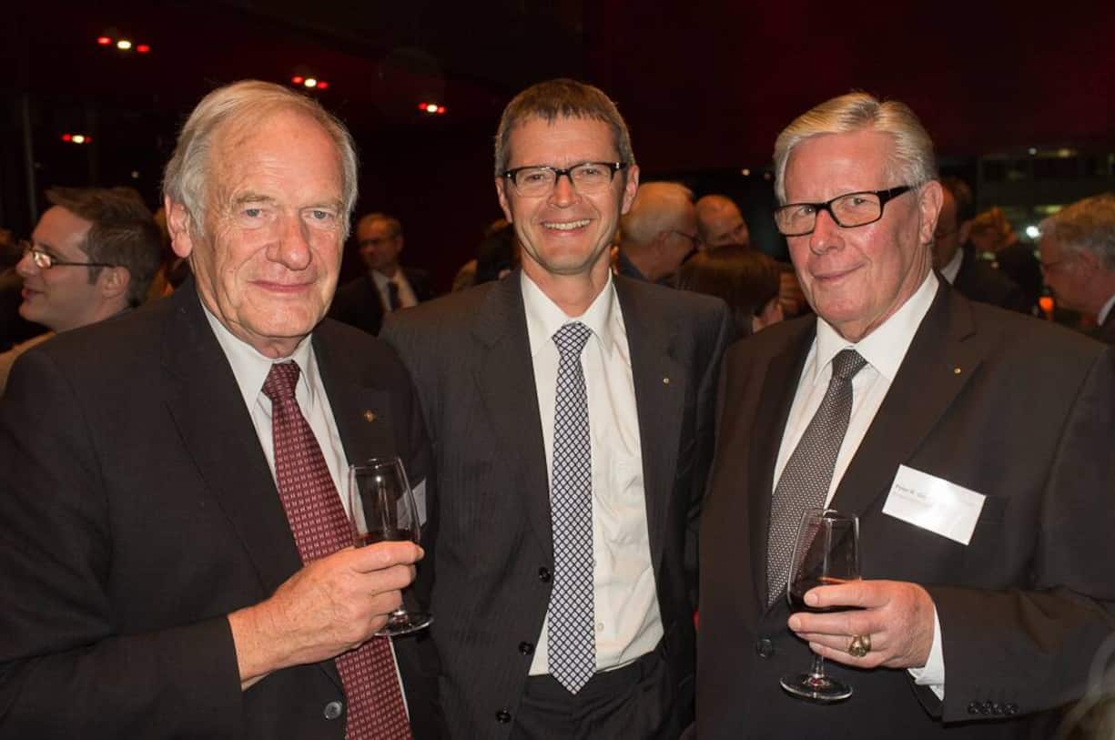 Hans Rudolf Hasler, Europa Forum; Pius Zängerle, Präsident KKL; Peter R. Gloor, Europa Forum