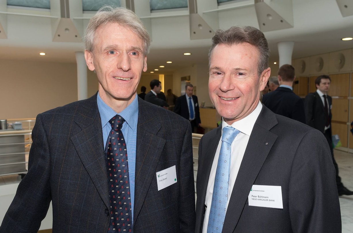 Fritz Stahel, Privatier / Ex Credit Suisse; Peter Bühlmann, CEO Neue Aargauer Bank