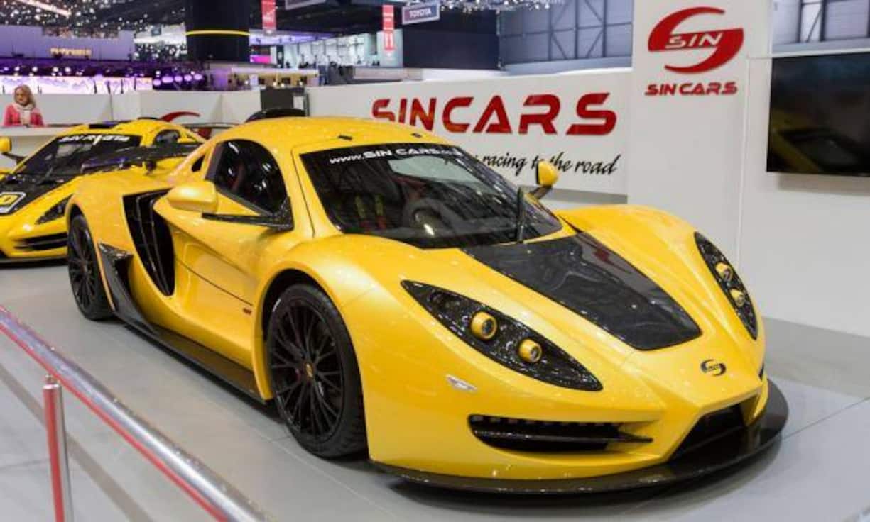 Das sind die Highlights und Luxuskarossen vom Autosalon in Genf 2017:Der britische Sportwagenhersteller Sin zeigt die neuste Version des R1.