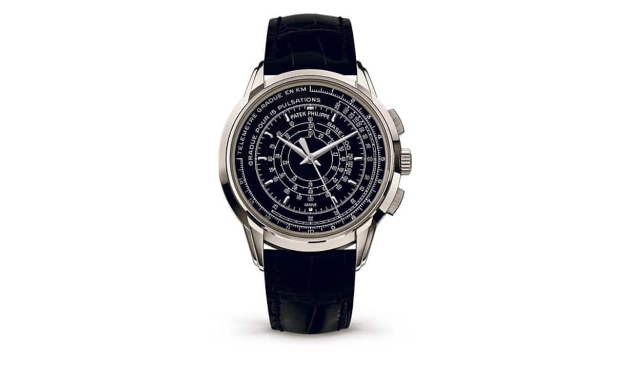 Referenz 5575: Von der Erde zum Mond in 24 Stunden. Die Uhr verbindet Weltzeituhren mit einer innovativen Darstellung der Mondphase. Das Herrenmodell (Weissgold) ist mit 39,8 Millimetern Durchmesser geringfügig grösser als die Damenuhr (38 Millimeter, Roségold), Letztere dafür mit 70 lupenreinen Top-Wesselton-Brillanten (0,6 Karat) geschmückt. Limitiert auf 1300 Stück (Männer zu 46'000Fr) und 450 Stück (Damen, Referenz 7175 zu 50'000 Fr.)