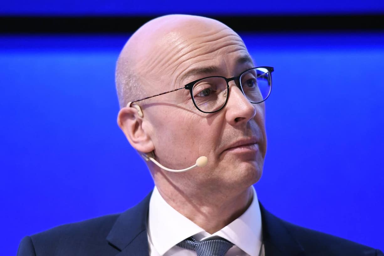 Andreas Mueller, CEO Georg Fischer an der Bilanzmedienkonferenz in Zuerich am Mittwoch, 26. Februar 2020. (KEYSTONE/Walter Bieri)