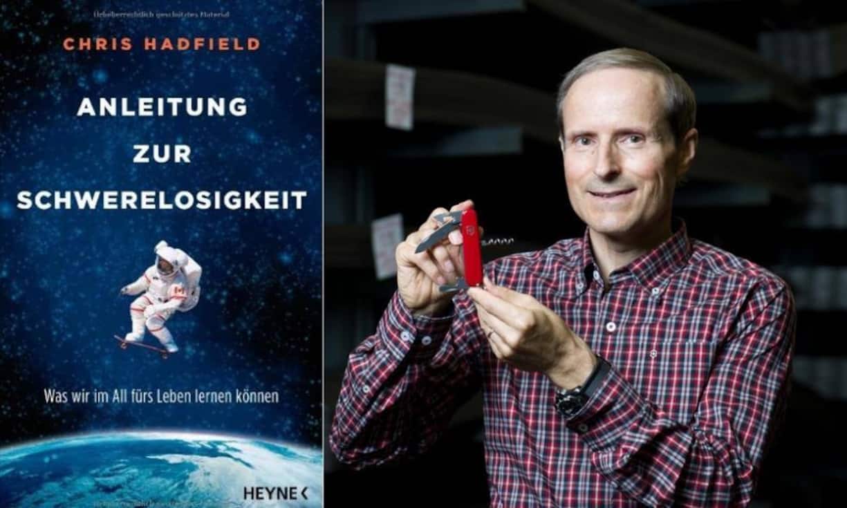 Victorinox-Geschäftsleiter Carl Elsener wurde per Zufall auf das Buch «Anleitung zur Schwerelosigkeit – was wir im All fürs Leben lernen können» des kanadische Astronauten Chris Hadfield aufmerksam gemacht. Und darauf, dass dieser darin beschreibt, wie er mithilfe eines Swiss Army Knife die Luke der Raumstation Mir aufgebrochen hat.Amazon, Keystone