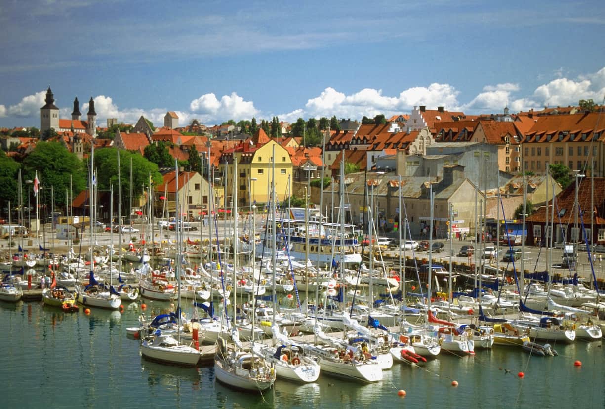 Der Hafen der alten Hansestadt Visby.