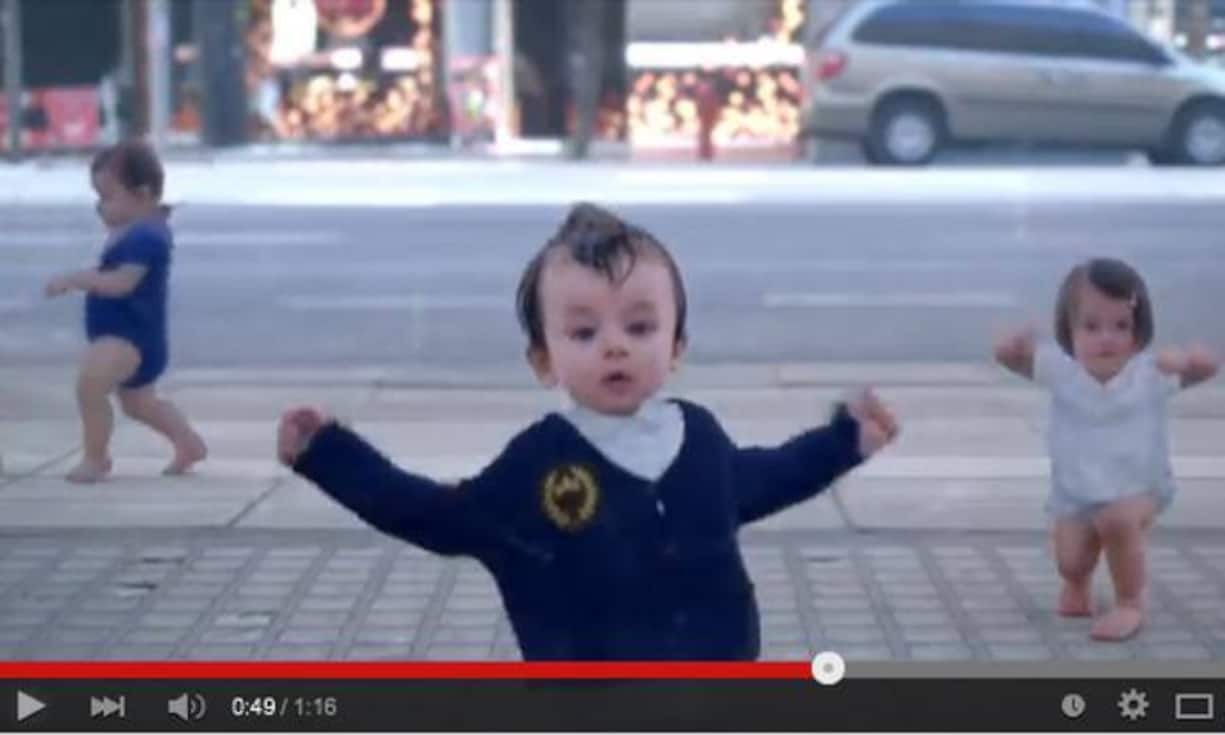 Breakdance-Babies... Diese Werbung teilen Nutzer freiwillig.Platz 4:
«Evian Baby&Me» von EvianBabies