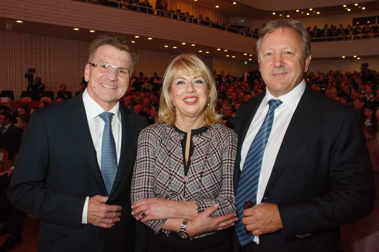 Hans-Ulrich Müller, Präsident, Swiss Venture Club; Christiane Leister, Geschäftsleiterin, Leister Gruppe; Hans-Ulrich Meister, Head Private Banking, Credit Suisse AG