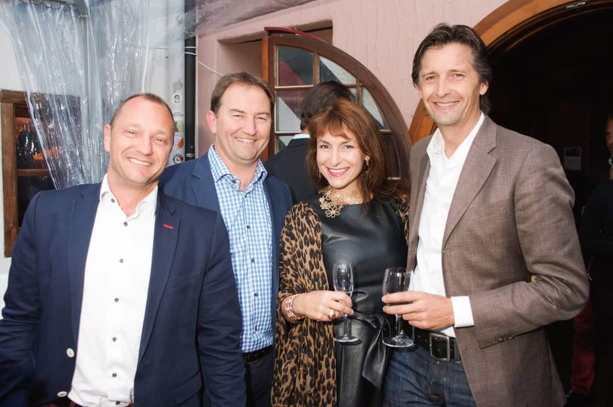 Giovanni Gaggini, Anwalt; Ralph Peterli, Notenstein Privatbank, Leiter Filiale Winterthur; Nathalie Corti, Autorin; Philippe Corti, Inhaber, Corti Bau.