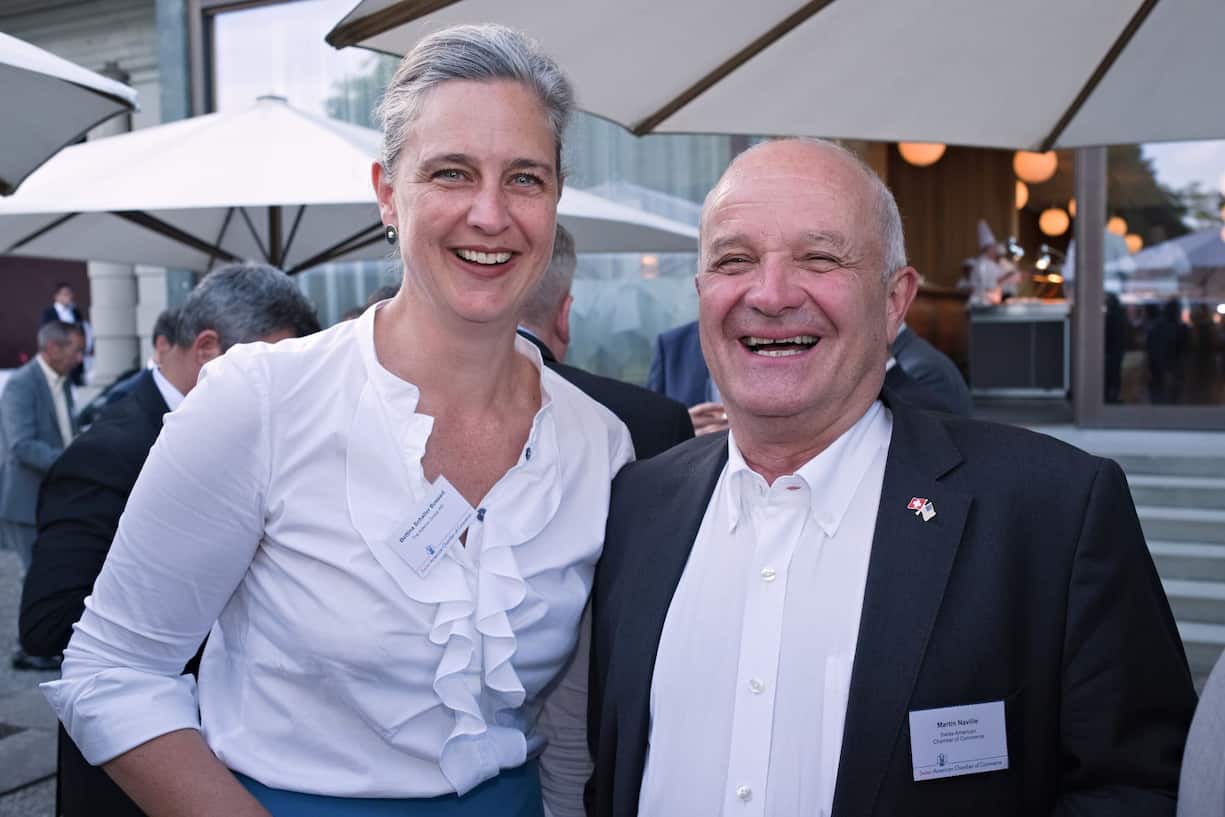 Bettina Schaller Bossert, The Adecco Group AG;Martin Naville, AMCHAM