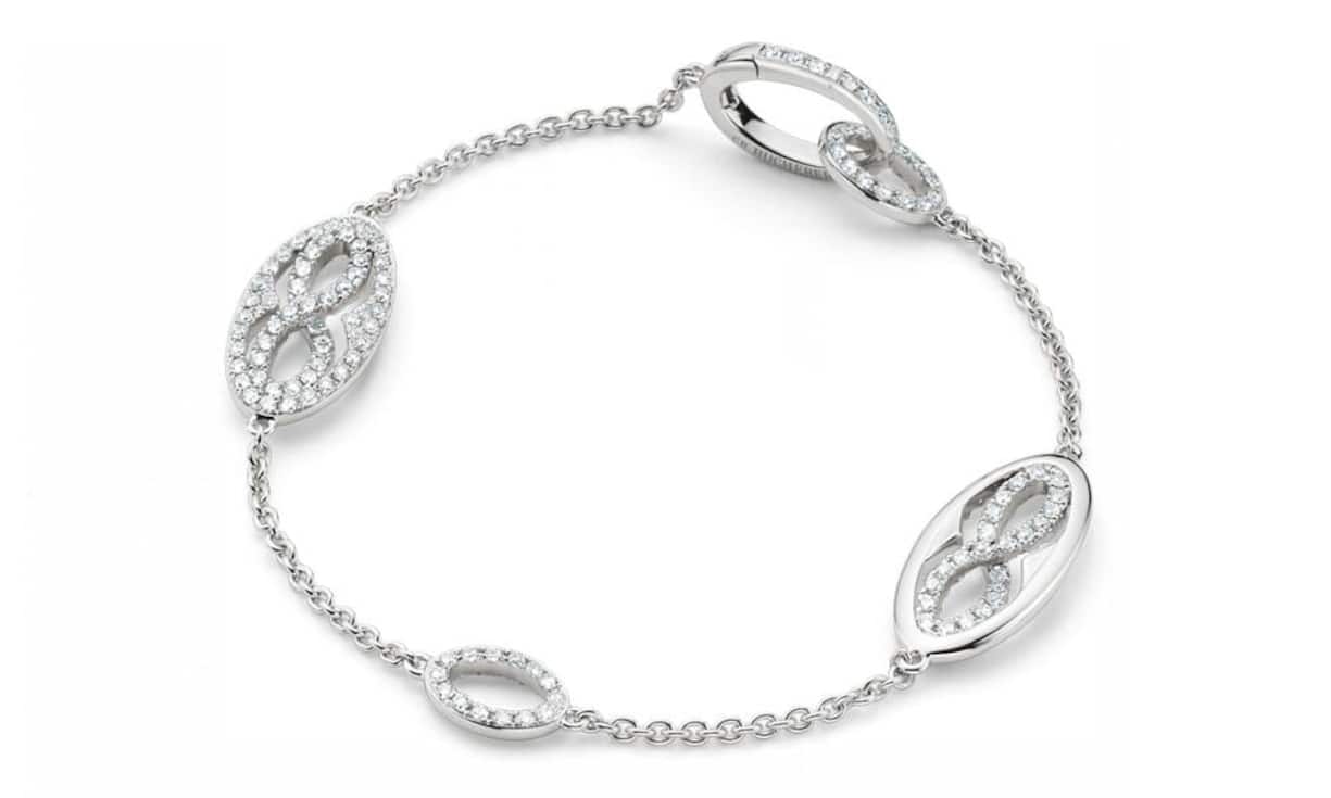 Bracelet: 18 Karat Weissgold, Brillanten