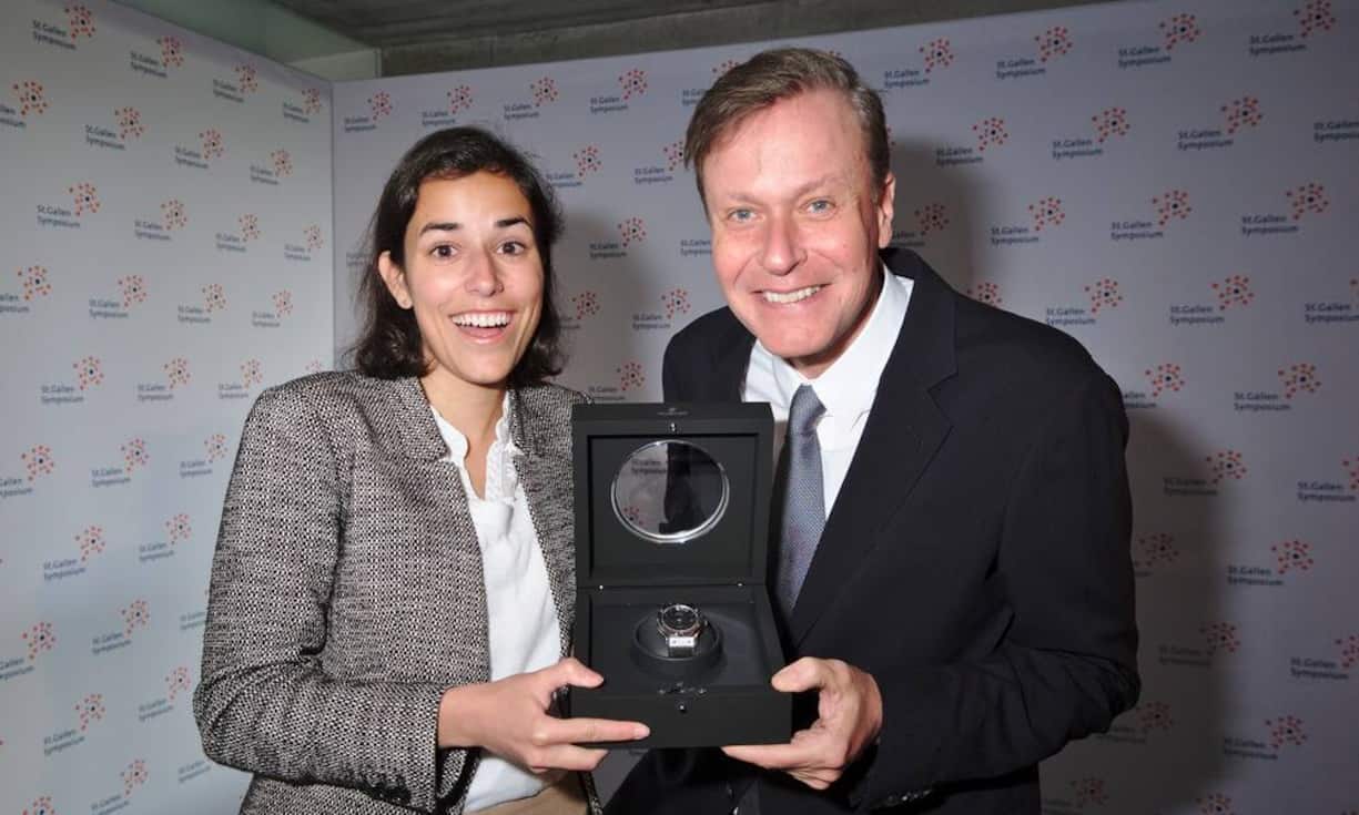 Erstplatzierte Gewinnerin der St. Gallen Wings of Excellence: Schima Labitsch, Fordham University;
Georg von Krogh, Professor of Strategic Management and Innovation, ETH Zürich