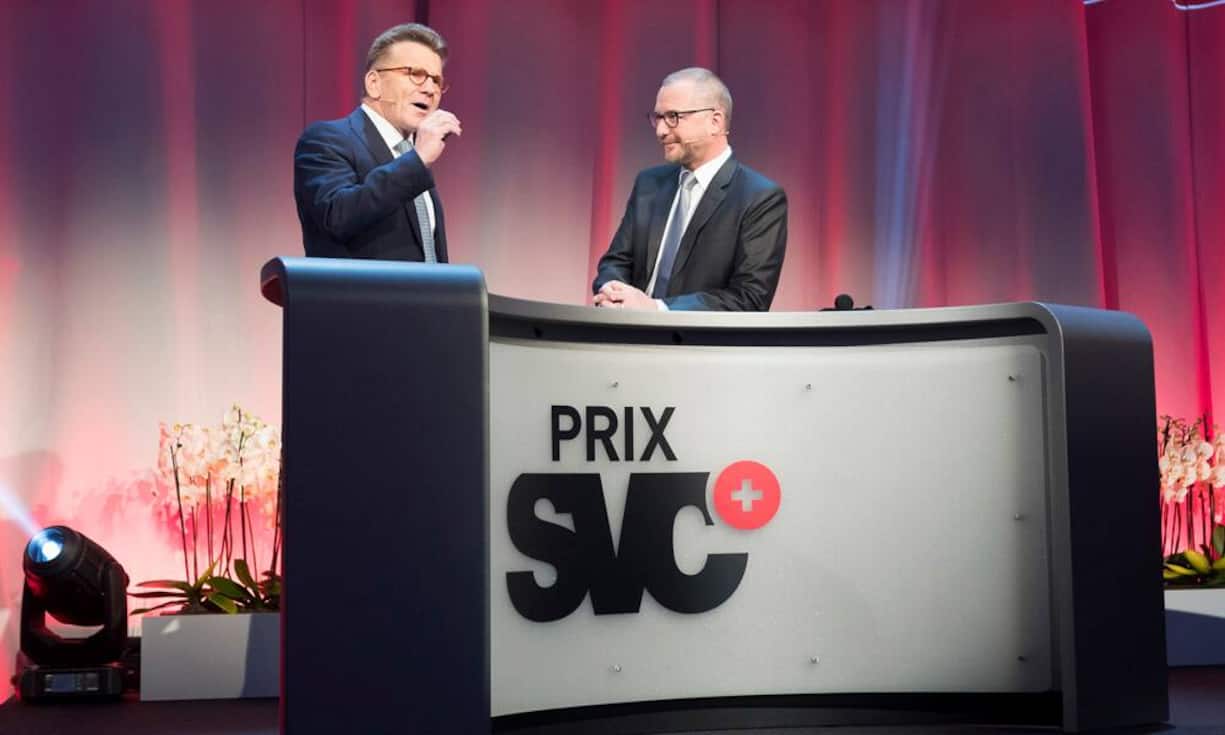 Hans-Ulrich Müller, SVC Praesident; Patrick Rohr, Moderator