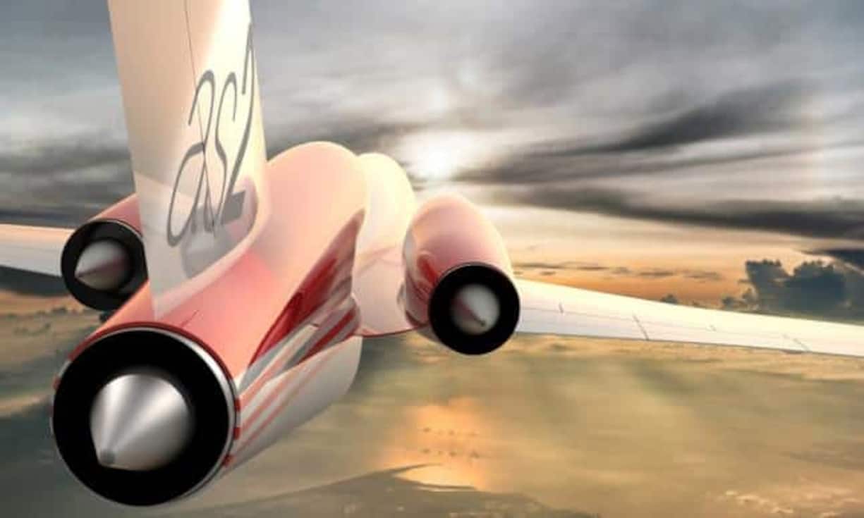 Computerentwürfe zeigen, wie der Überschall-Flieger AS 2 einmal aussehen soll.