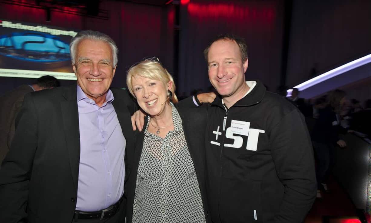 Jean-Pierre Streich, ehemaliger Spitzenmanager bei der Post;
Vania Kohli, Gastgeberin;
Thomas Binggeli, VRP, BMC Switzerland AG