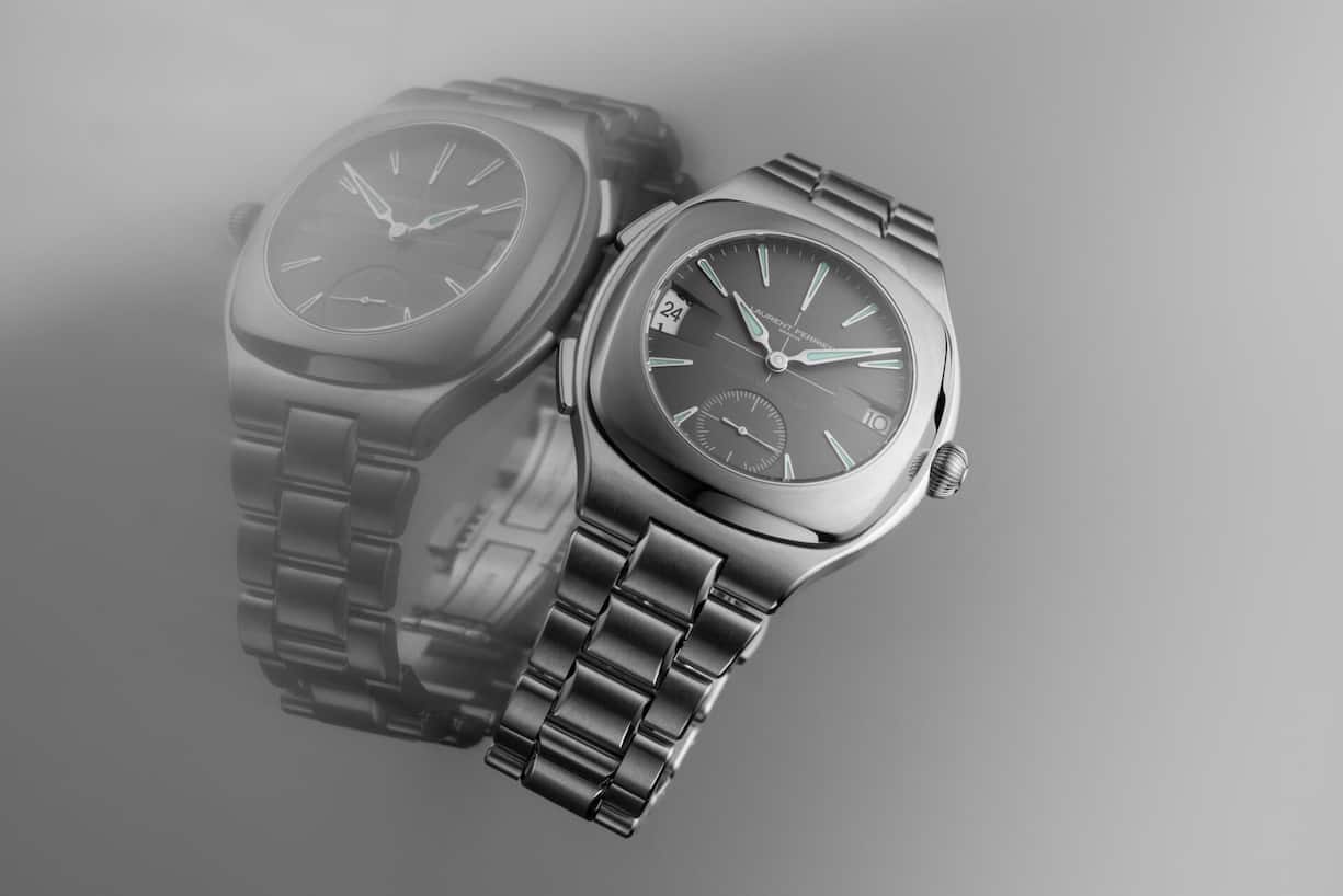 Wer schon eine Nautilus von Patek Philippe hat und trotzdem noch eine Sportuhr mit integriertem Armband will, muss nicht lange suchen: Das Modell Sport Traveller von Laurent Ferrier bietet für rund 61'000 Franken alles, was eine Luxusuhr bieten muss. Und regt mit Garantie das gepflegte Gespräch unter Uhrenliebhabern an. Denn eine Laurent Ferrier sieht man nicht alle Tage.