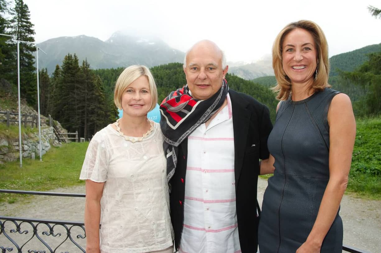 Ariane Ehrat, St. Moritz Tourismus; Rolf Sachs, Dracula Club; Carolina Müller-Möhl.