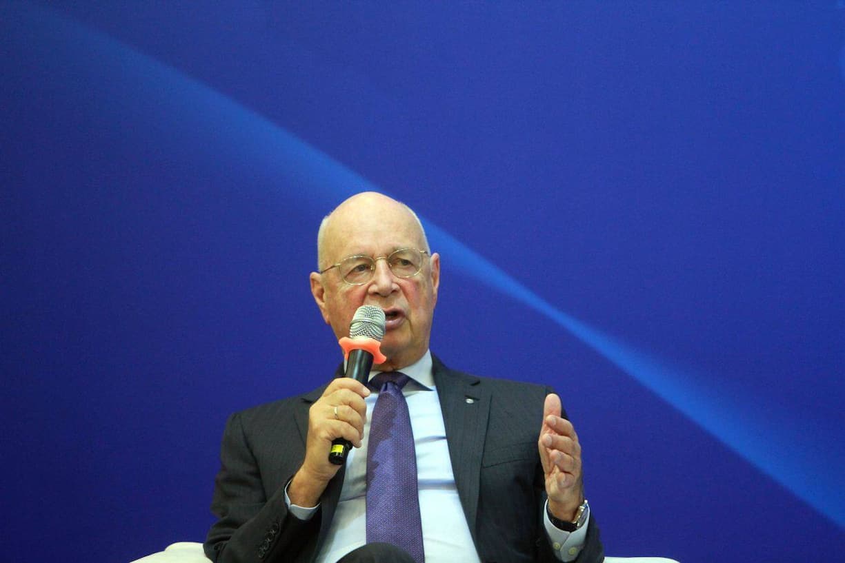 Klaus Schwab, Founder and Executive Chairman of the World Economic Forum, attends a lecture themed on "Shaping a New Framework for Global Cooperation" at Nankai University in Tianjin, China, 18 September 2018. *** Local Caption *** .. (KEYSTONE/IMAGINECHINA/Zhang daozheng)