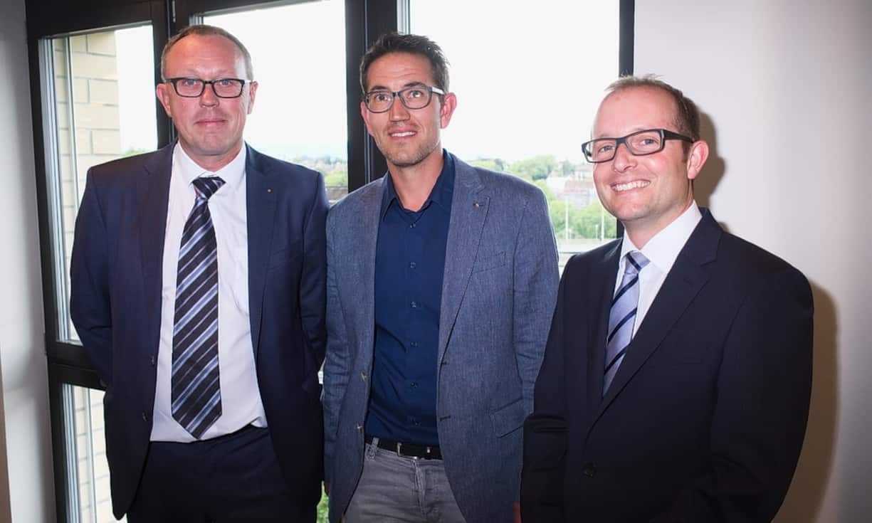 Markus Enck, qcm quality control management ag;
Martin Hodler, Inhaber, Malerei Hodler AG;
Philip Lengacher, Mitglied der Bankleitung, Raiffeisen Gürbe Genossenschaft