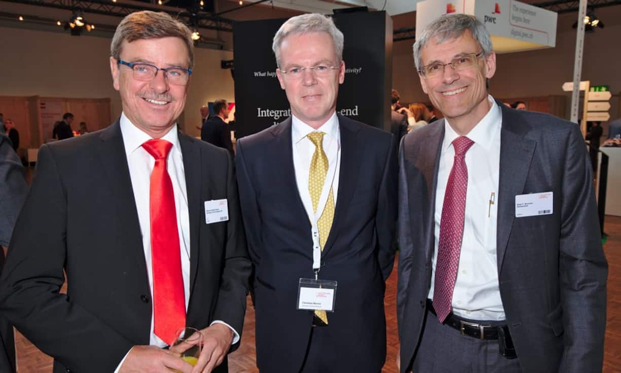 Marcel Kalbermatter, CEO, Amberg Technologies AG;
Christian Bernet, Programme Manager Techical Products, S-GE;
Beat F. Brunner, Leiter Fachgruppen, Swissmem