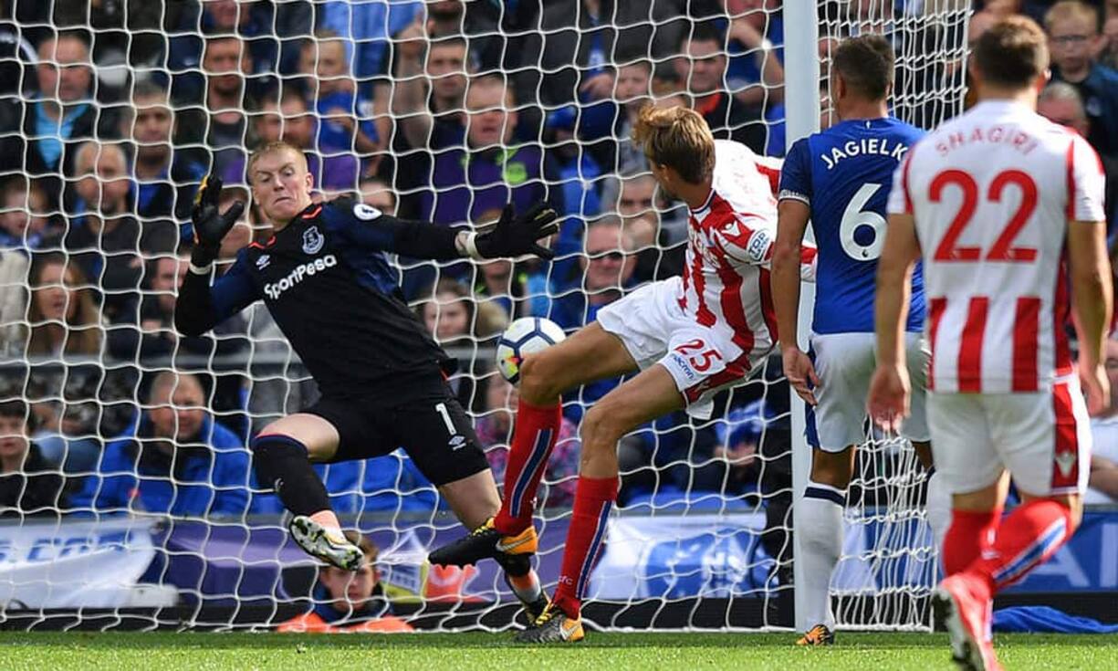 Platz 4: Jordan Pickford +27,5 Millionen EuroGeschätzt 6,8 Millionen Euro, wechselte für 34,3 Millionen Euro von Sunderland zu Everton