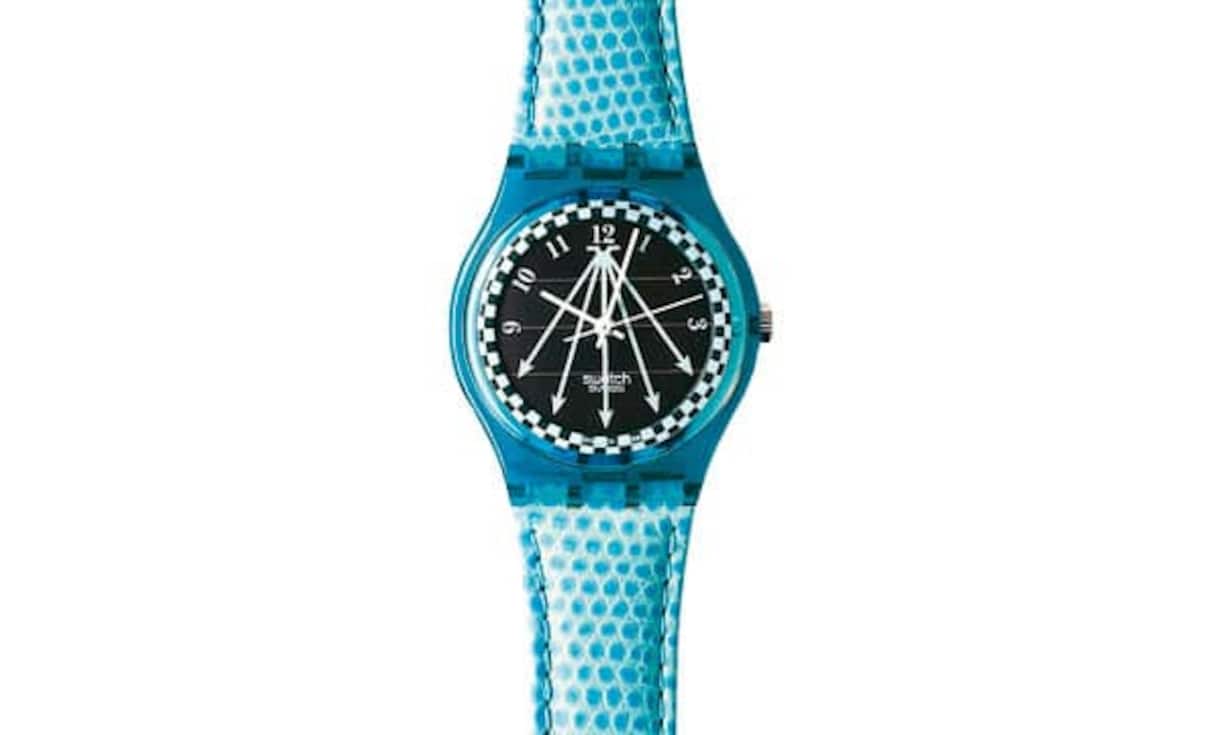 1995: Lancierung der Swatch Solar mit Solarzellen als Zifferblatt.