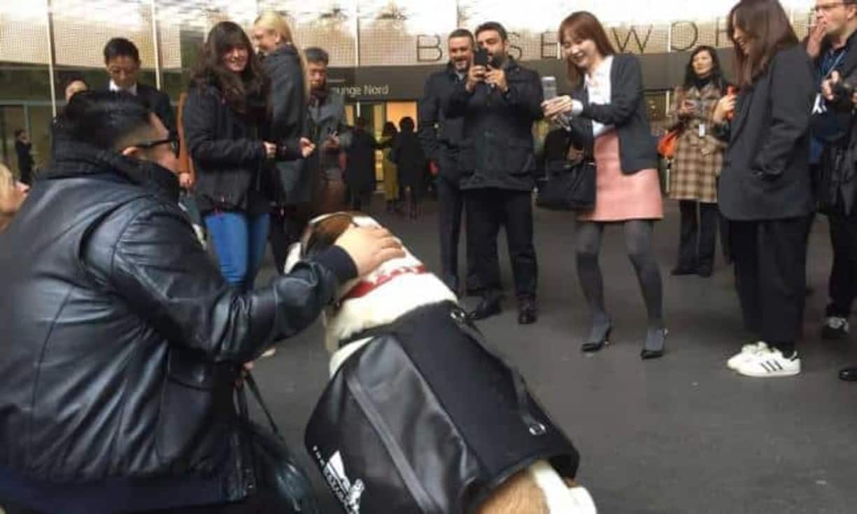 Auch ausländische Besucher kommen voll auf ihre Kosten und können sich mit einem Bernhardiner ablichten lassen.