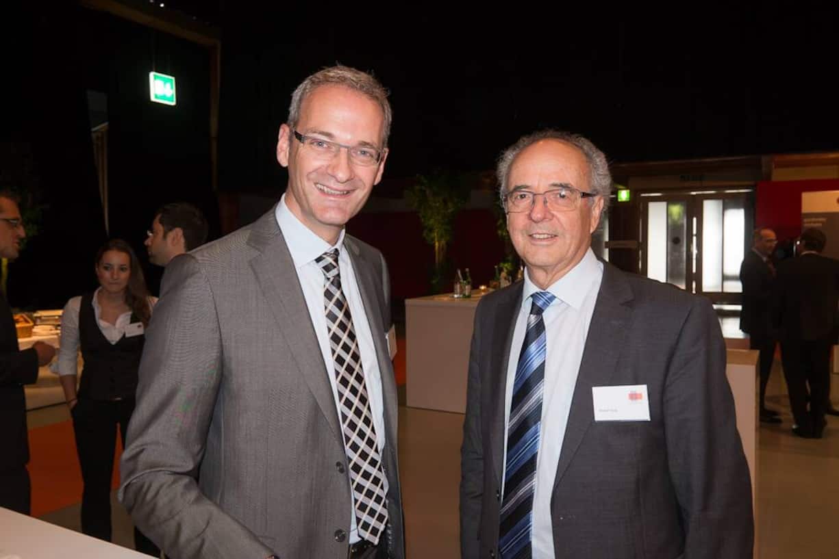 Peter Dietrich, Direktor swissmem; Rudolf Hug, Präsident des Verwaltungsrates HT-Holding AG