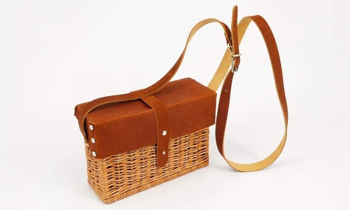RosaMosa handgemachte eckige Korbtasche, braun 249 Euro