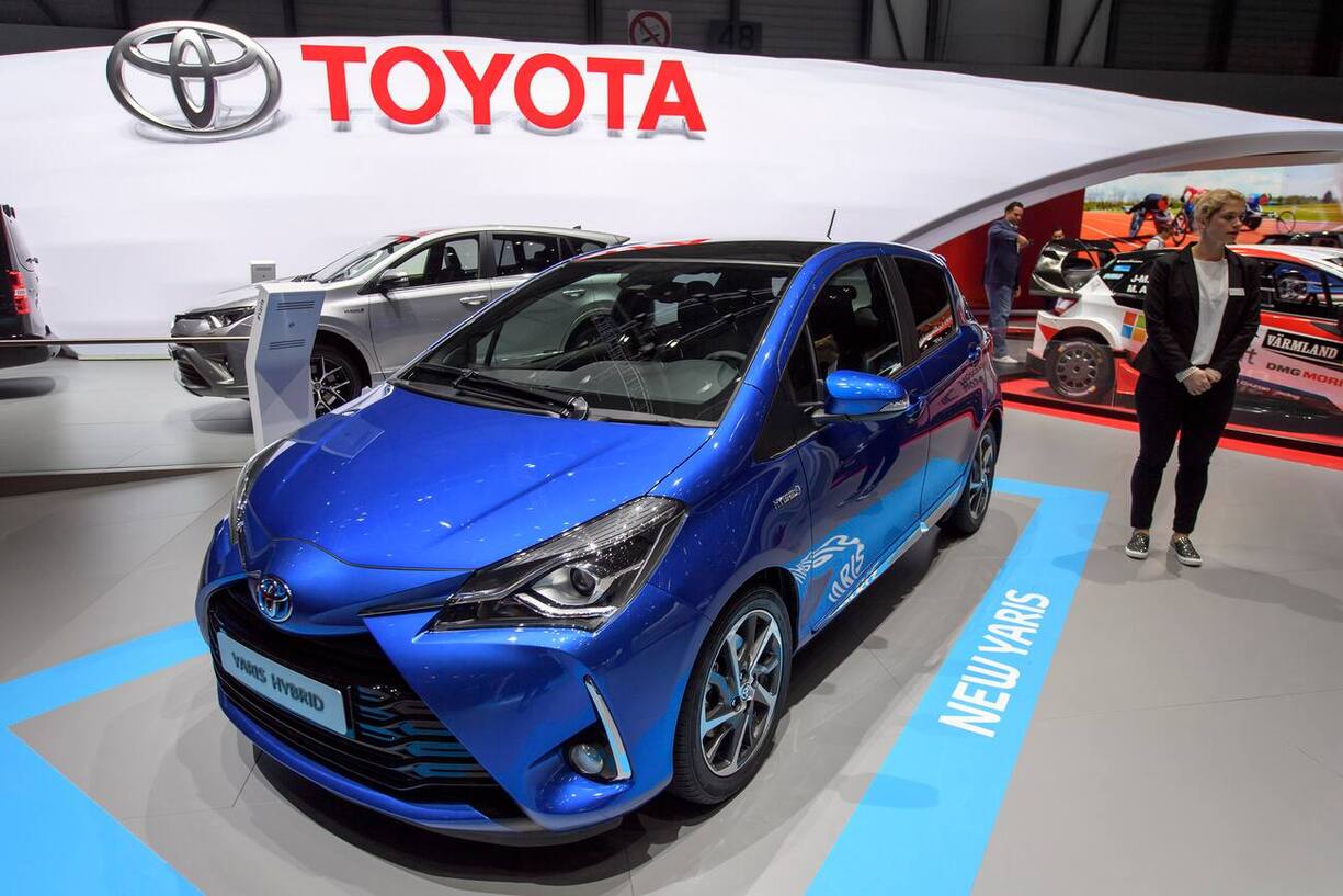 The New Toyota Yaris is presented during the press day at the 87th Geneva International Motor Show in Geneva, Switzerland, Wednesday, March 08, 2017. The Motor Show will open its gates to the public from 9 to 19 March presenting more than 200 exhibitors and more than 148 world and European premieres. (KEYSTONE/Martial Trezzini)