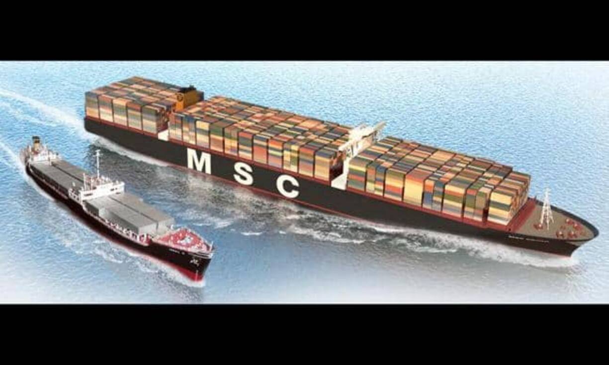Die unglaubliche Evolution der Containerschiffe zeigt diese Grafik von ABB. Das erste Containerschiff, die SS Ideal X von 1956, mit 96 TEU, war ein Zwerg im Vergleich zur gigantischen MSC Oscar.  ABB