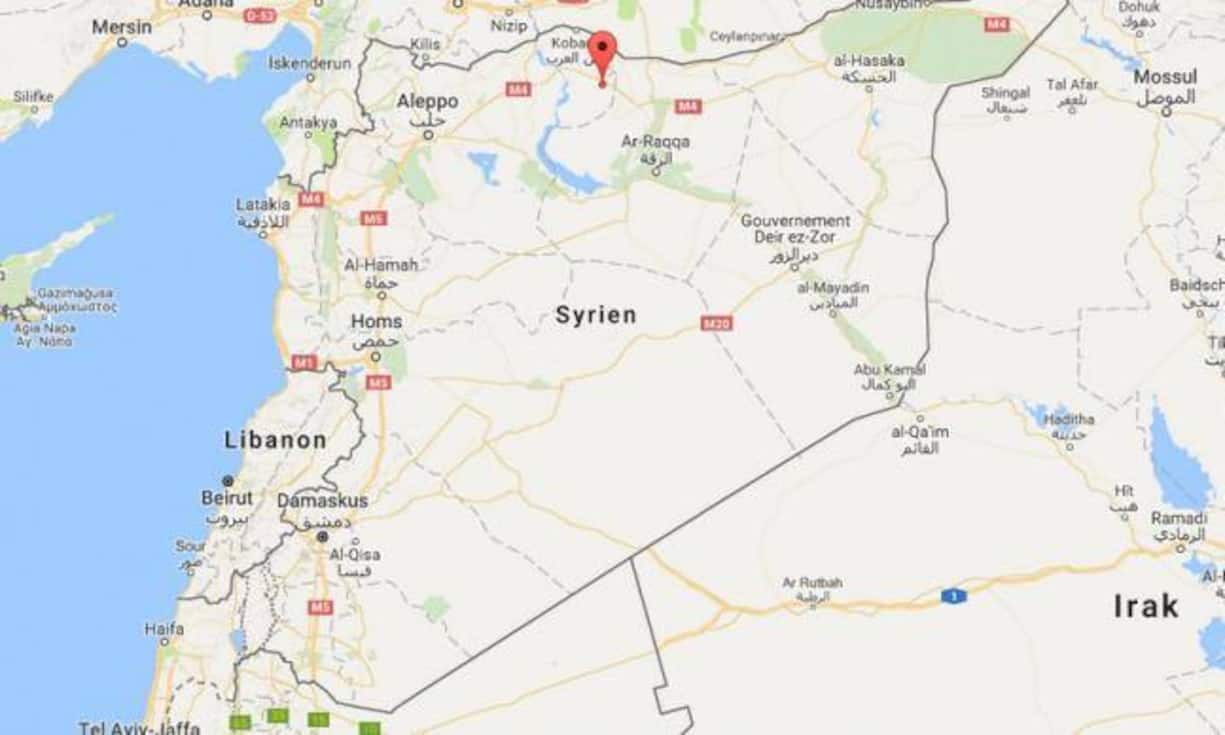 Die Anlage ist in Jalabiyeh im Norden von Syrien nahe der Grenze zur Türkei. Google