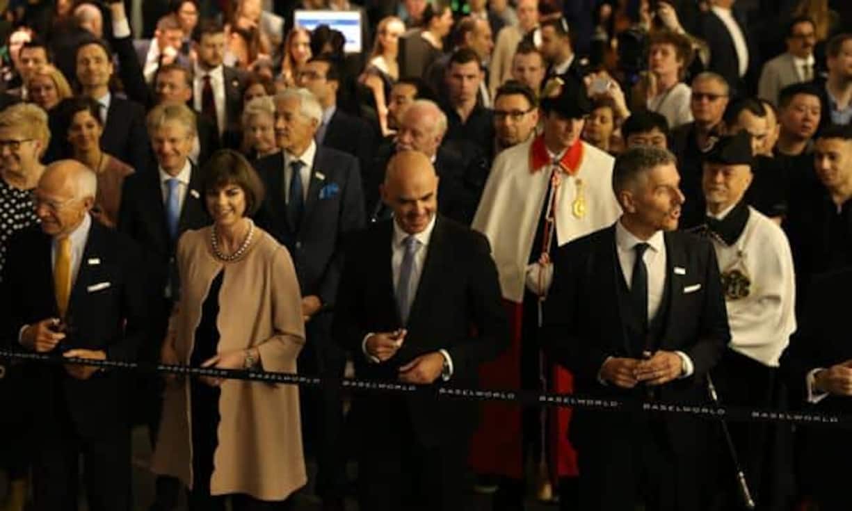 Bundesrat Alain Berset macht der Baselworld 2017 seine Aufwartung.