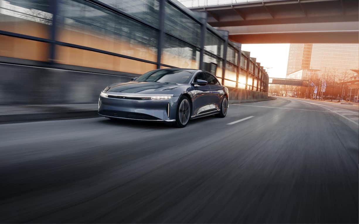 Die Luxus-E-Limousine Lucid Air Grand Touring.