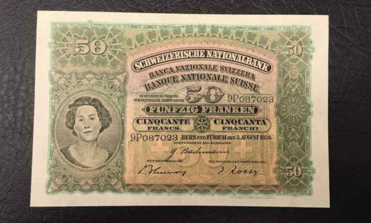 Die 2. Serie der 50er-Note: Sie wurde 1911 in Umlauf gebracht.