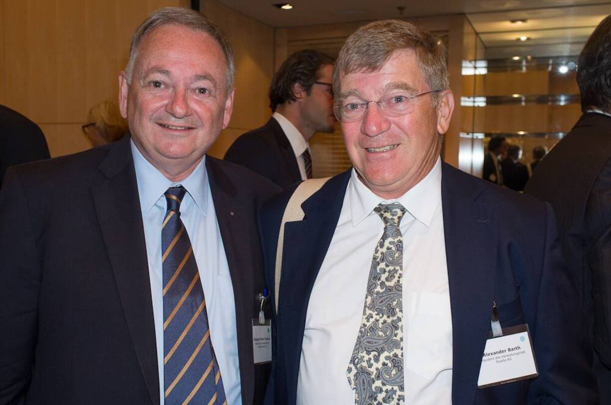 Giatgen-Peder Fontana, VR-Präsident Streuli Pharma AG; Alexander Barth, VR-Präsident Rivella AG