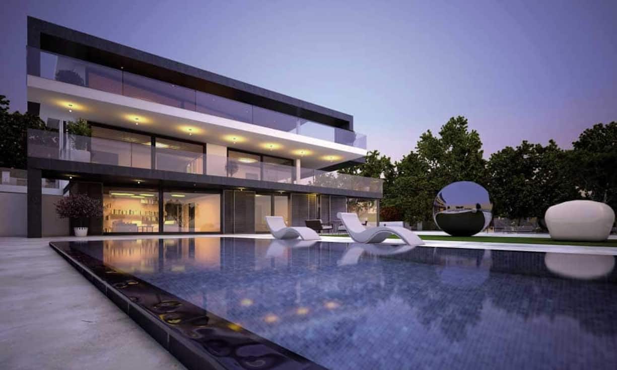 Das Bauprojekt «270° Zug» verspricht viel Luxus. Ein Blickfang ist der Pool, welche nahtlos in den See überzugehen scheint.