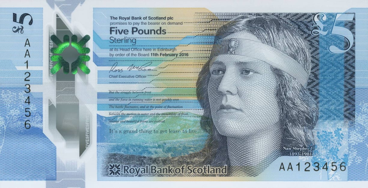 Im Rennen um den Titel war auch die 5-Pfund-Note aus Schottland. Die Geldscheine werden im ganzen Vereinigten Königreich akzeptiert.