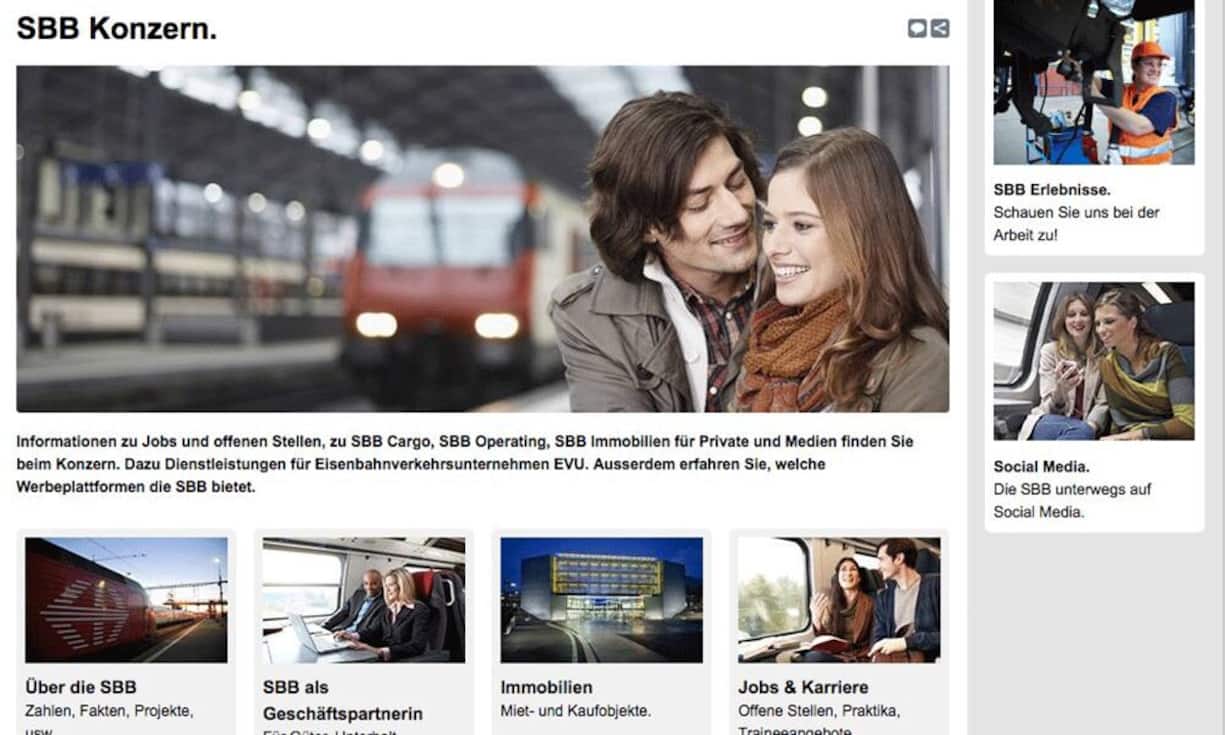 Platz 3: SBBPunktzahl: 47,6 von 80 (Vorjahr: Platz 9)