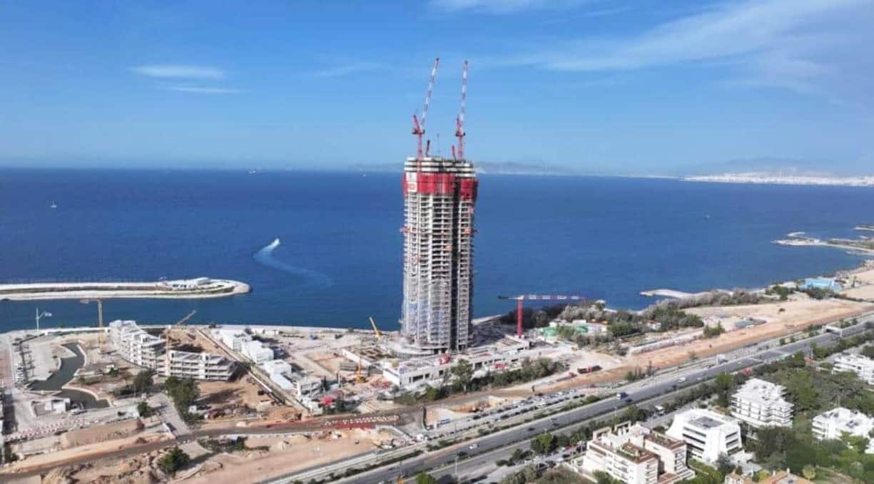 Im Bau: Riviera Tower in der Überbauung «The Ellinikon» in Athen.