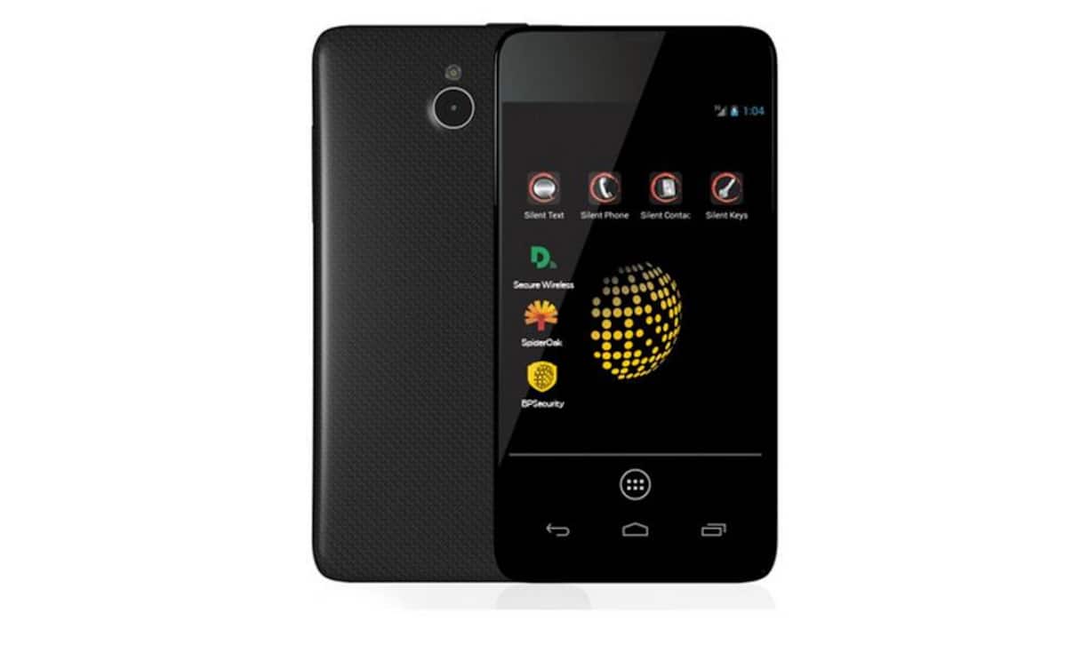 ... basiert auf Android, verschlüsselt Gespräche und Mails und kommt mit sicherem Cloud Service. 629 USD kostet es, die NSA auszusperren. Keystone/blackphone.com