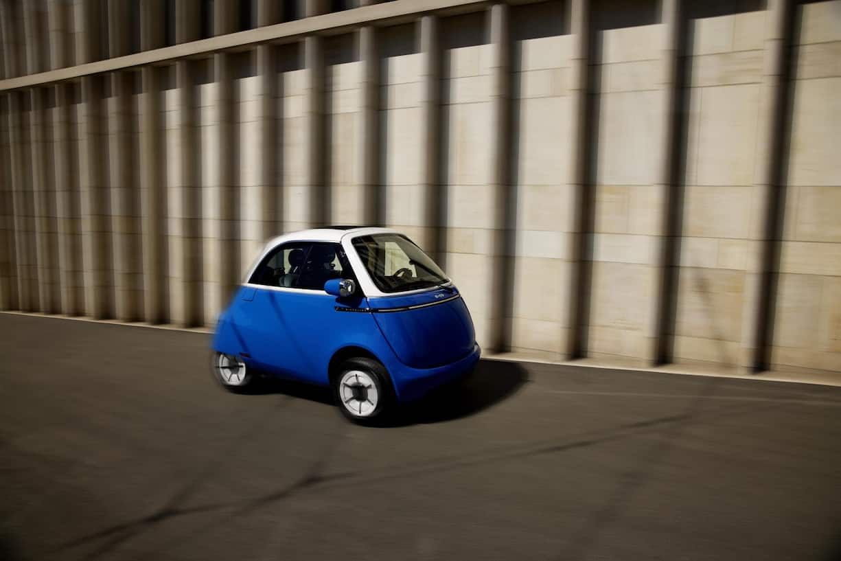Das Elektroauto ist eine Hommage an die BMW Isetta der 1950er Jahre. Es wiegt 500 Kilogramm und fährt bis zu 90 km/h.