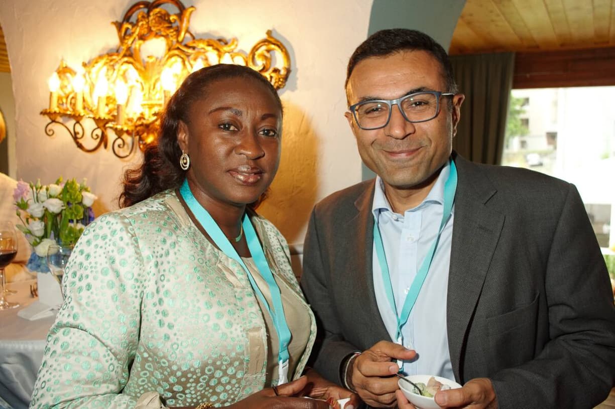 Patricia Poku Diaby, CEO, Olot Enterprise Ghana Ltd.; Amit Suri, SOO, Olam Europe.